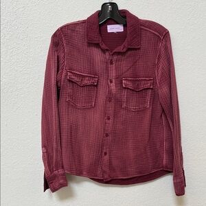 Burgundy Button-Up Shirt